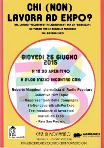 chi non lavora ad expo